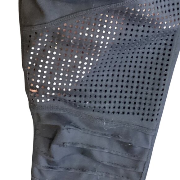 ZYIA Active Black Moto High Waisted Leggings Sz 2 #315J - Picture 8 of 9